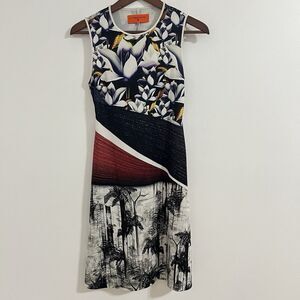 Clover Canyon Graphic Print Pencil Dress Size XS Multicolor Sleeveless Artsy
